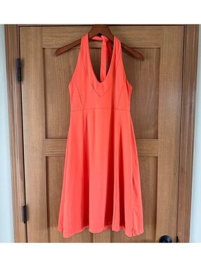 Patagonia Morning Glory Tie Halter Neck Dress Coral Women’s size Small